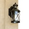 Vaxcel Henderson 1 Light Textured Black Motion Sensor Dusk-Dawn Outdoor Wall Lantern Clear Glass Shade T0713 - alternate 1